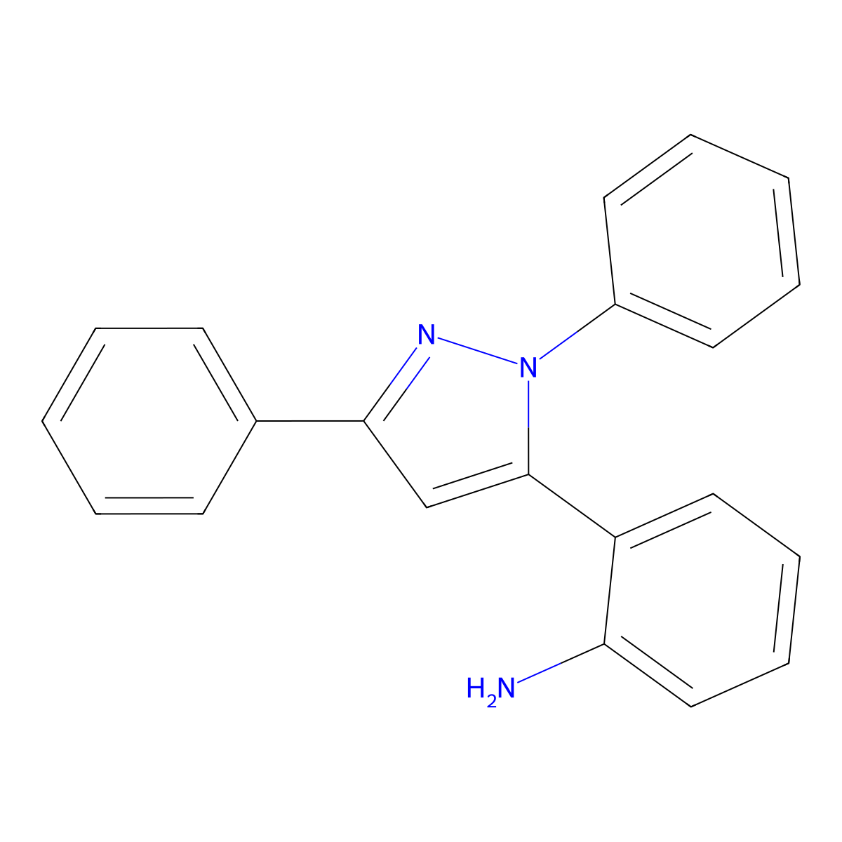 1,3-Diphenyl-5-(2-aminophenyl)pyrazole molecular structure, CAS 320576-22-5