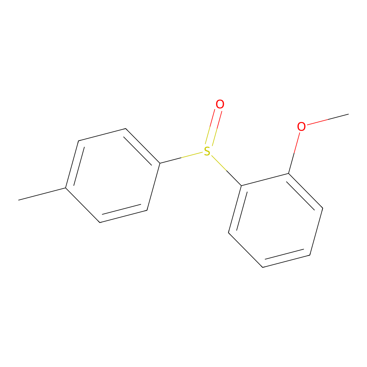 2-Methoxyphenyl 4-methylphenyl sulfoxide molecular structure, CAS 320576-23-6