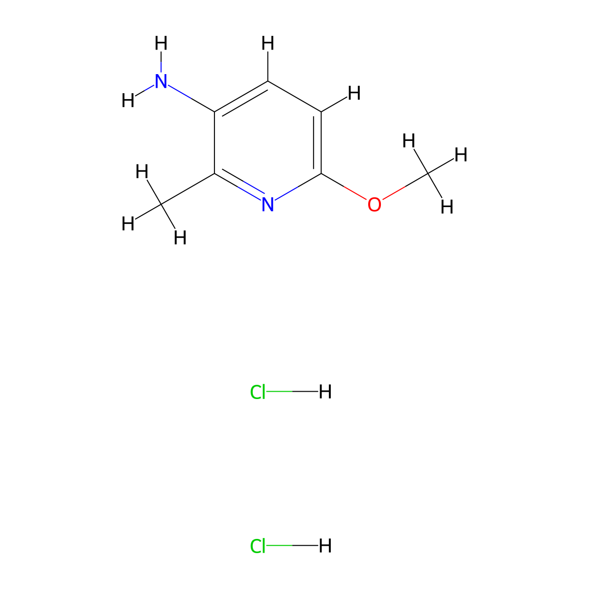 6-Methoxy-2-methylpyridin-3-amine dihydrochloride molecular structure, CAS 320577-63-7