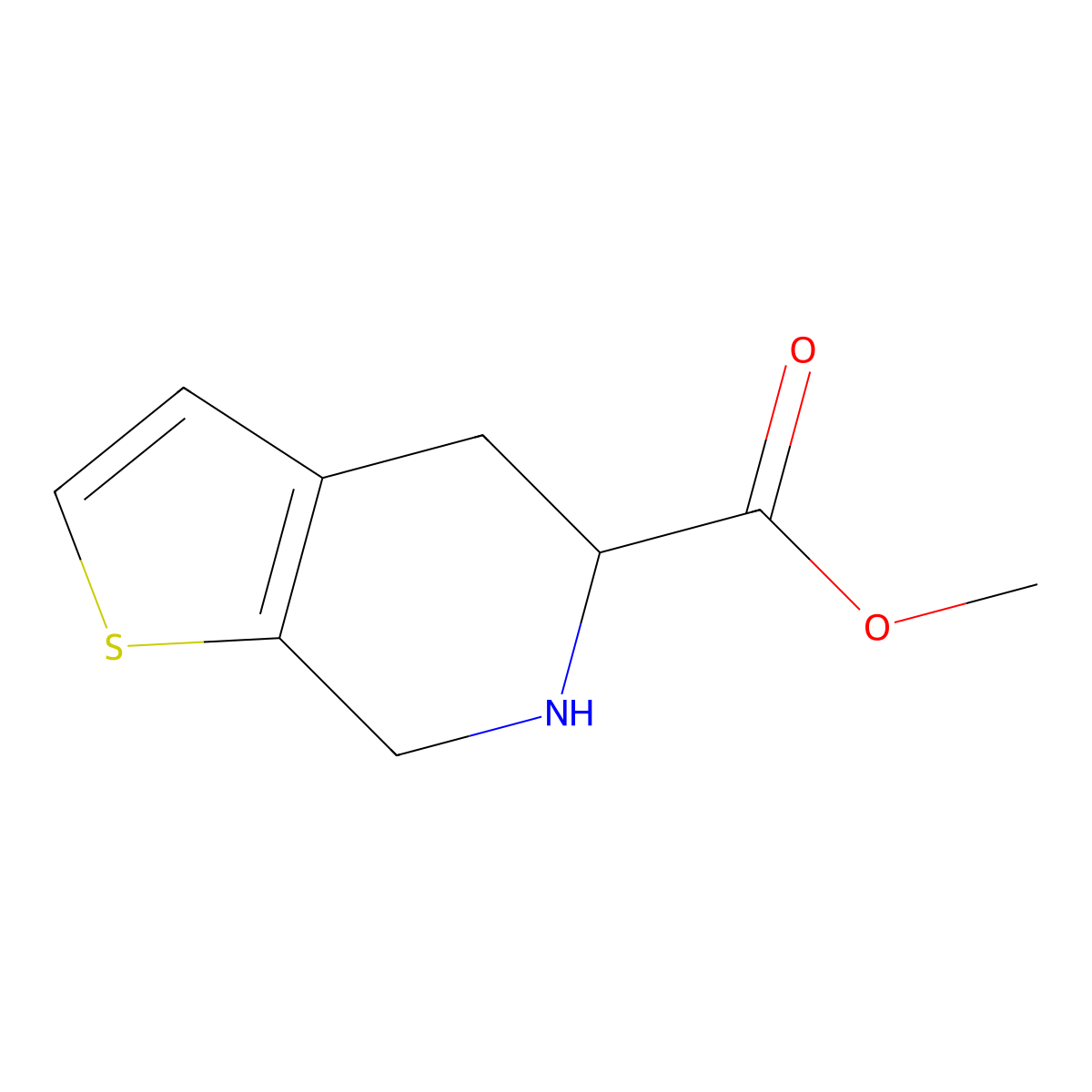 methyl 4H,5H,6H,7H-thieno[2,3-c]pyridine-5-carboxylate molecular structure, CAS 320578-75-4
