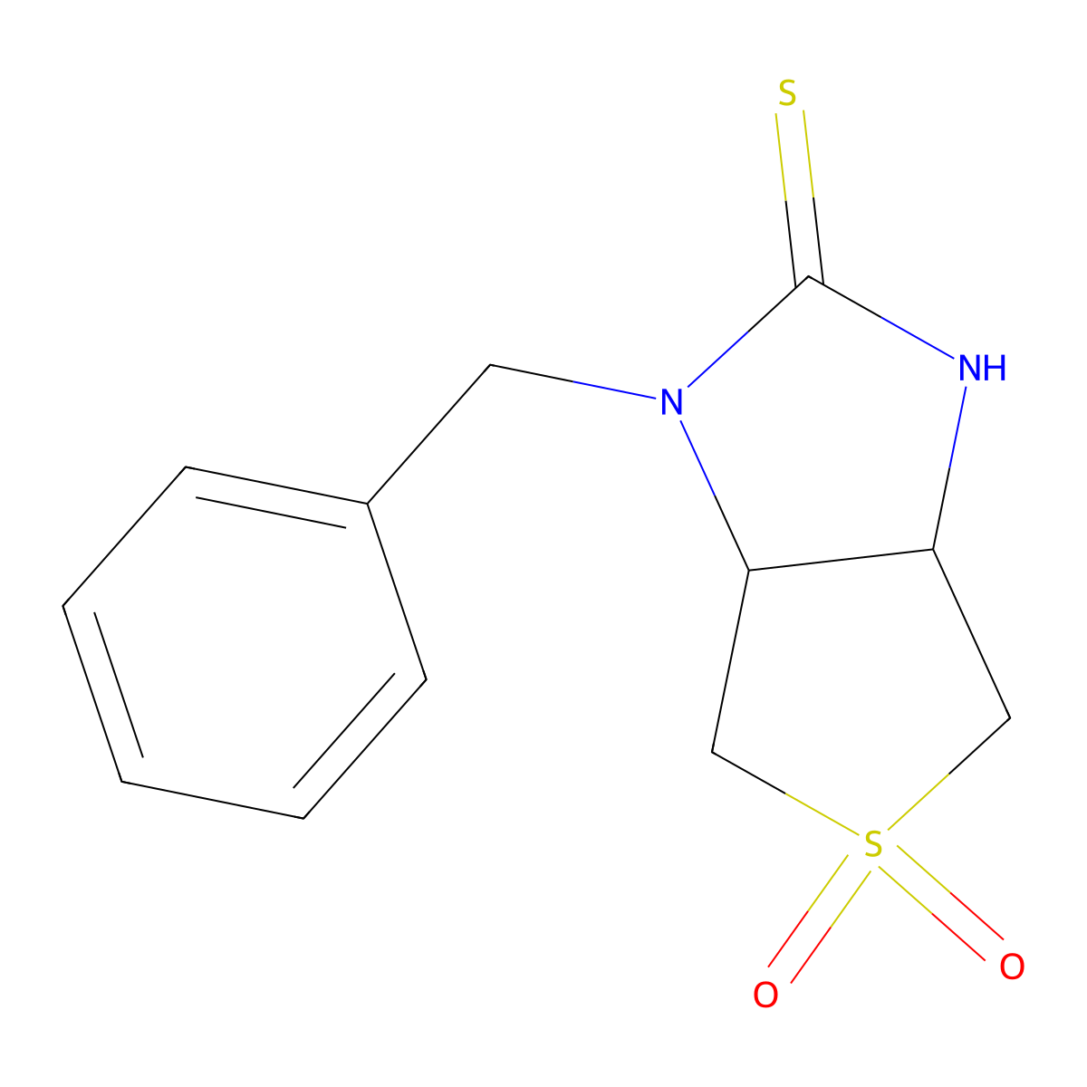 1-benzyltetrahydro-1H-thieno[3,4-d]imidazole-2(3H)-thione 5,5-dioxide molecular structure, CAS 320580-43-6