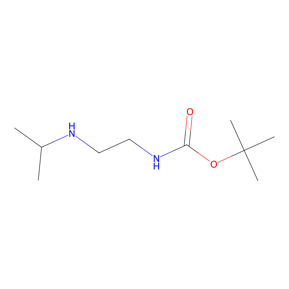 tert-butyl N-{2-[(propan-2-yl)amino]ethyl}carbamate molecular structure, CAS 320580-88-9