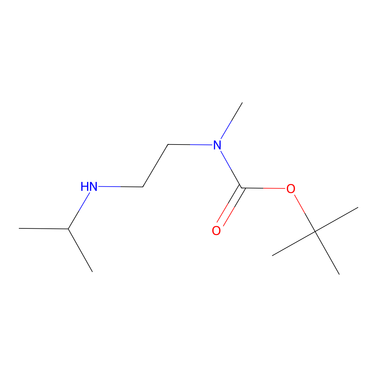 tert-butyl N-methyl-N-{2-[(propan-2-yl)amino]ethyl}carbamate molecular structure, CAS 320581-01-9