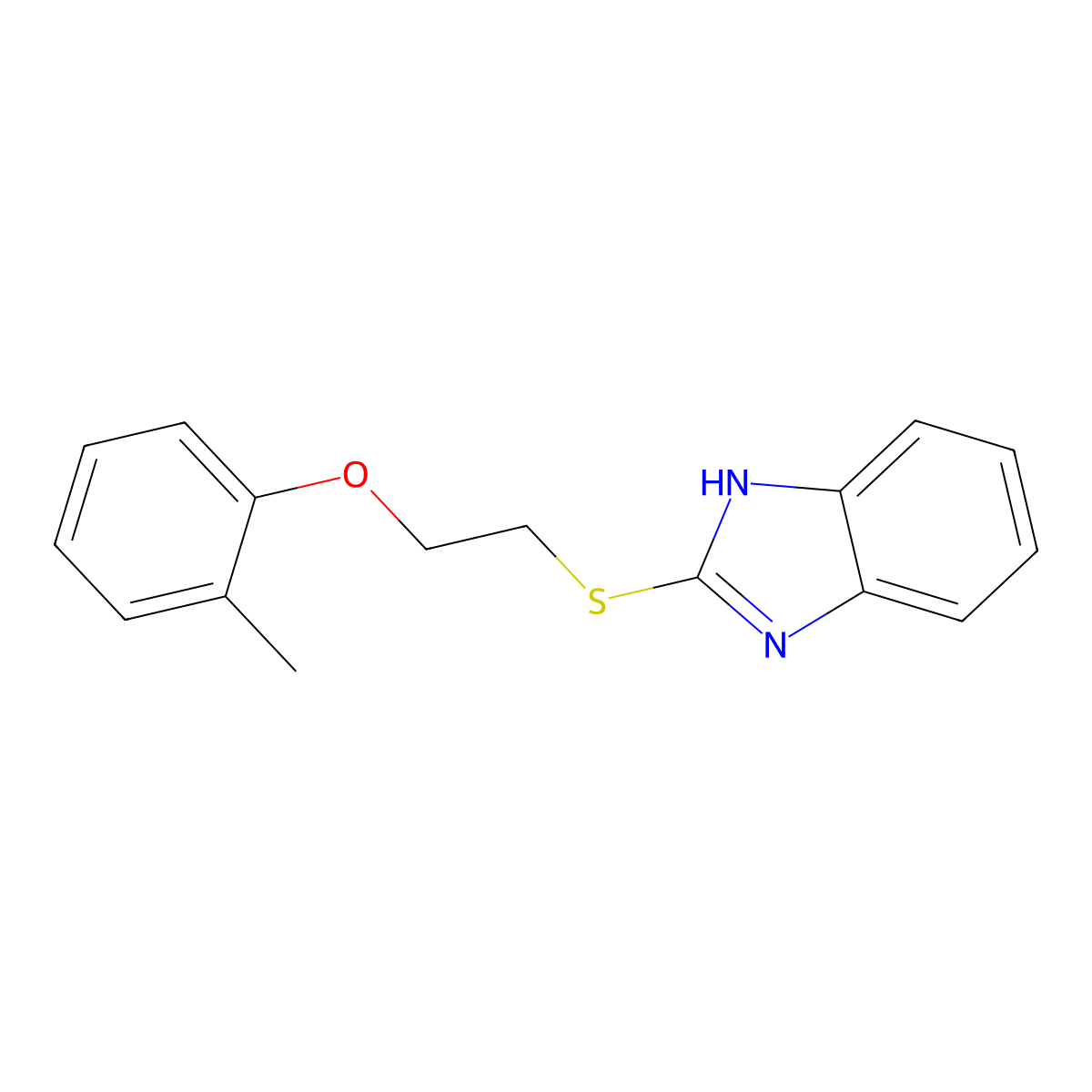 2-{[2-(2-Methylphenoxy)ethyl]thio}-1H-benzimidazole molecular structure, CAS 320581-13-3