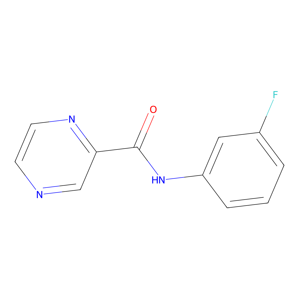 N-(3-Fluorophenyl)-2-pyrazinecarboxamide molecular structure, CAS 320582-40-9