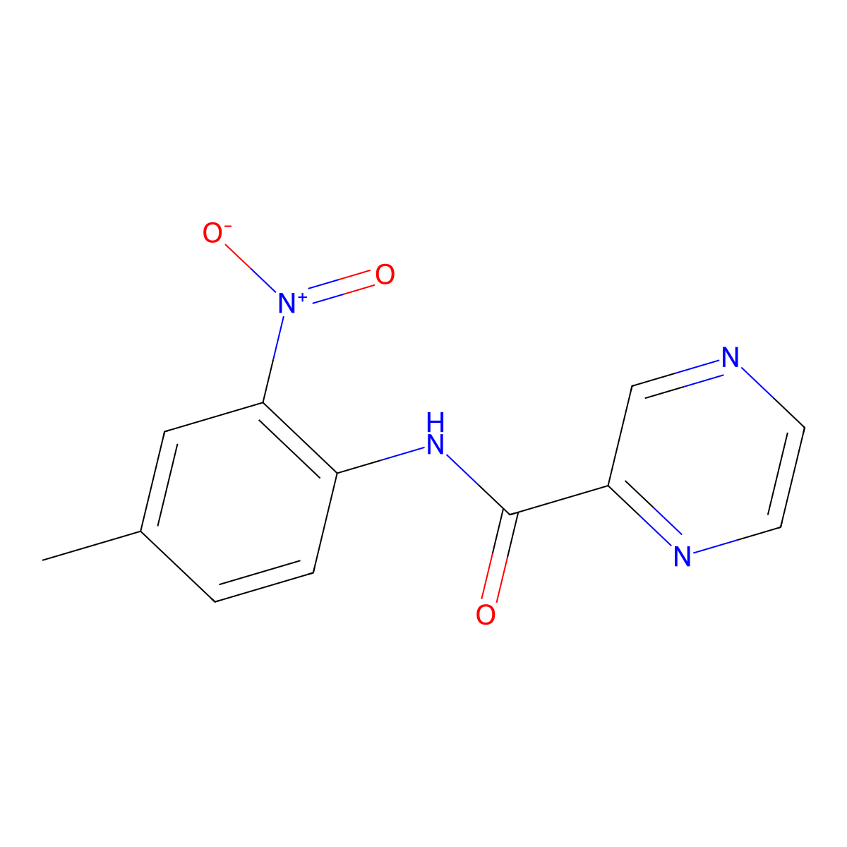 N-(4-methyl-2-nitrophenyl)pyrazine-2-carboxamide molecular structure, CAS 320582-44-3