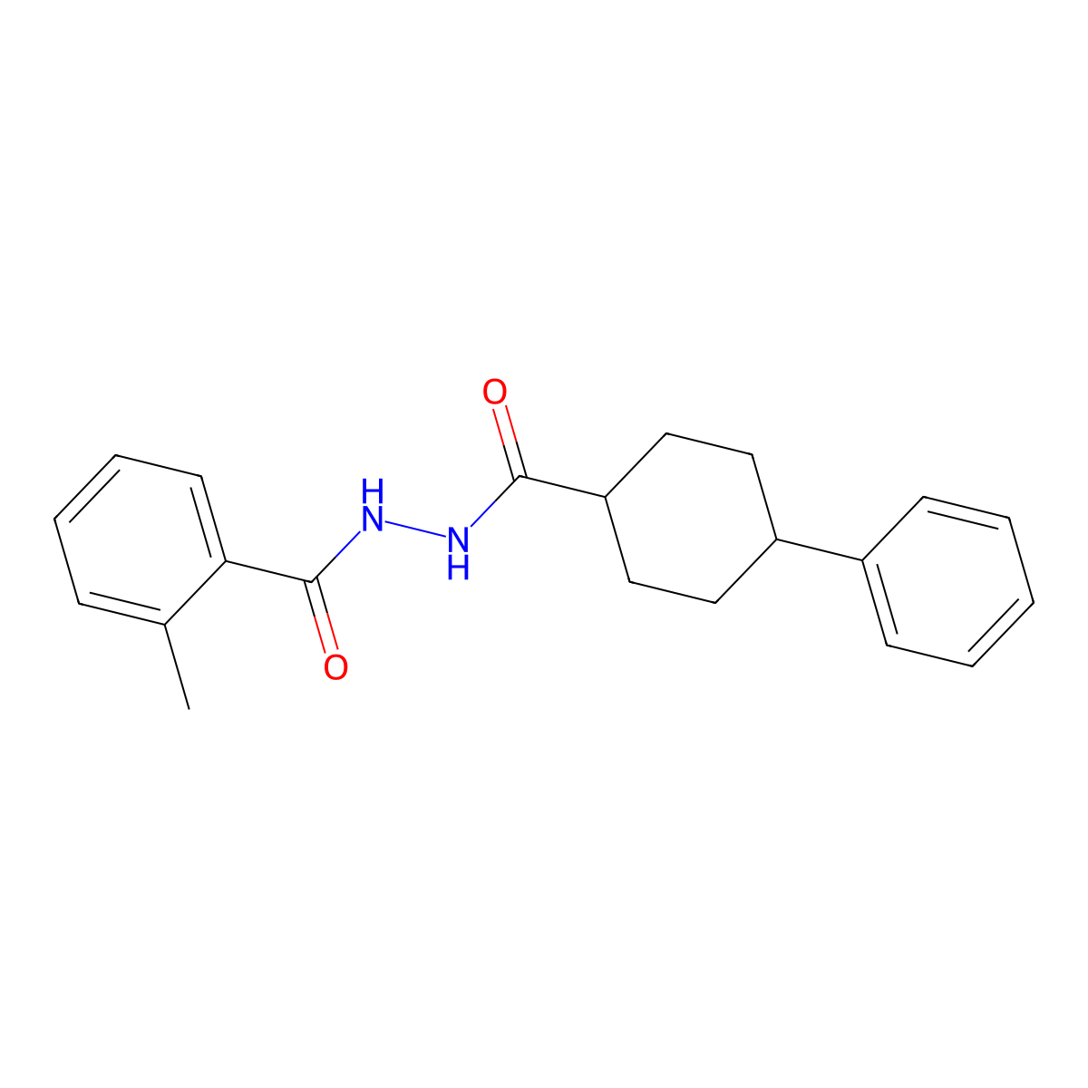 2-methyl-N'-(4-phenylcyclohexanecarbonyl)benzohydrazide molecular structure, CAS 320582-46-5