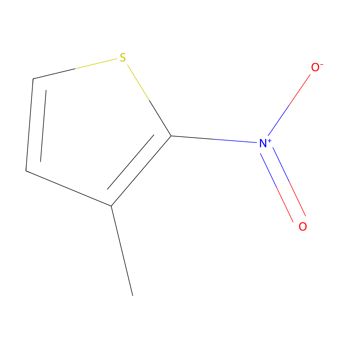3-Methyl-2-nitrothiophene molecular structure, CAS 32059-75-9
