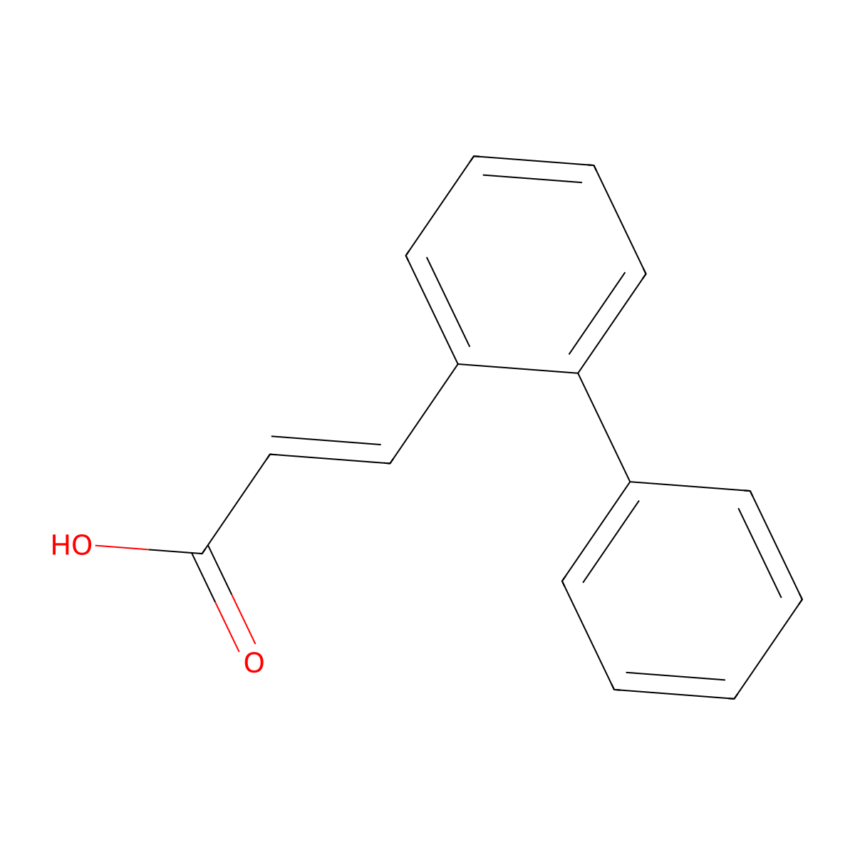 3-(2-Phenylphenyl)prop-2-enoic acid molecular structure, CAS 32059-83-9