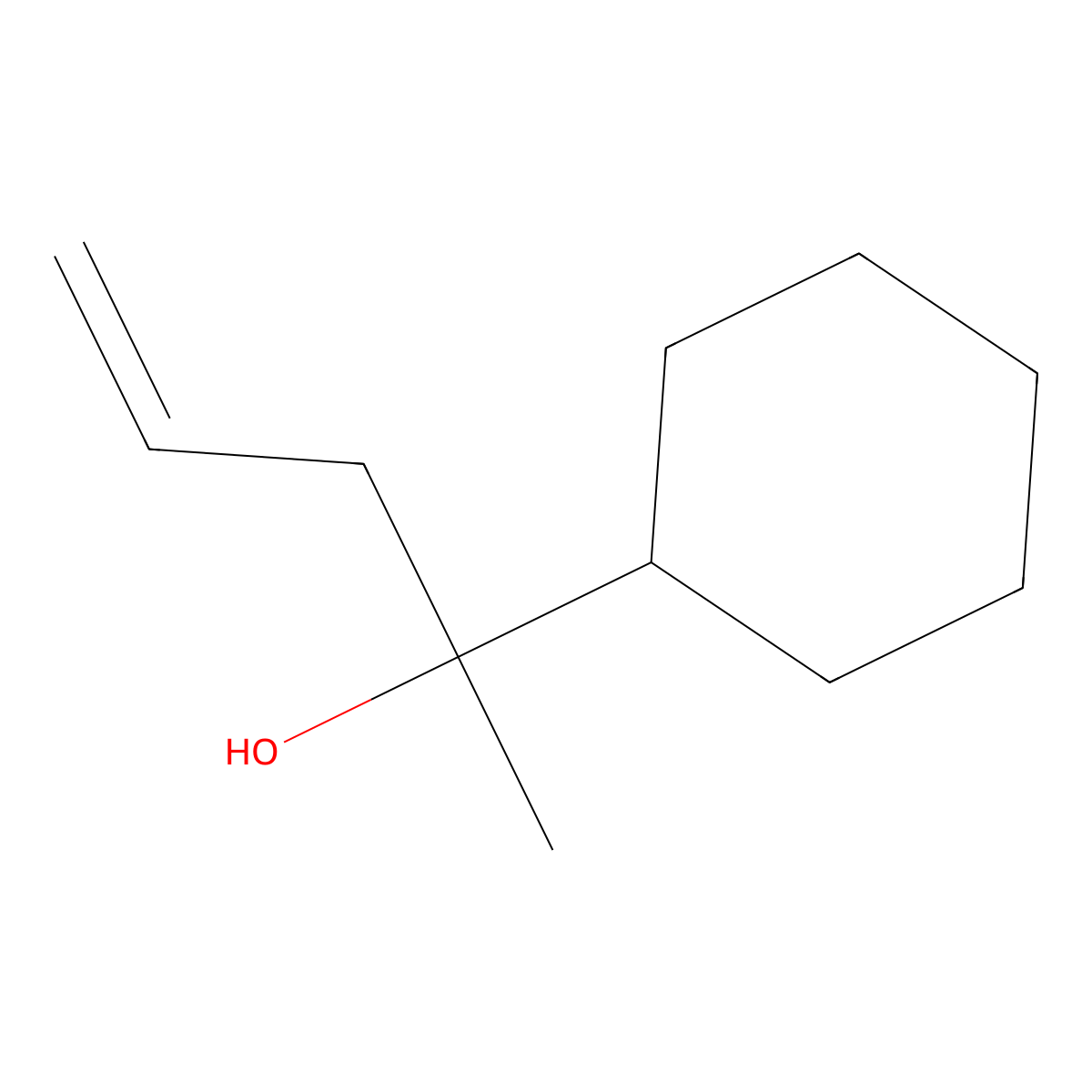2-Cyclohexylpent-4-en-2-ol molecular structure, CAS 320590-44-1
