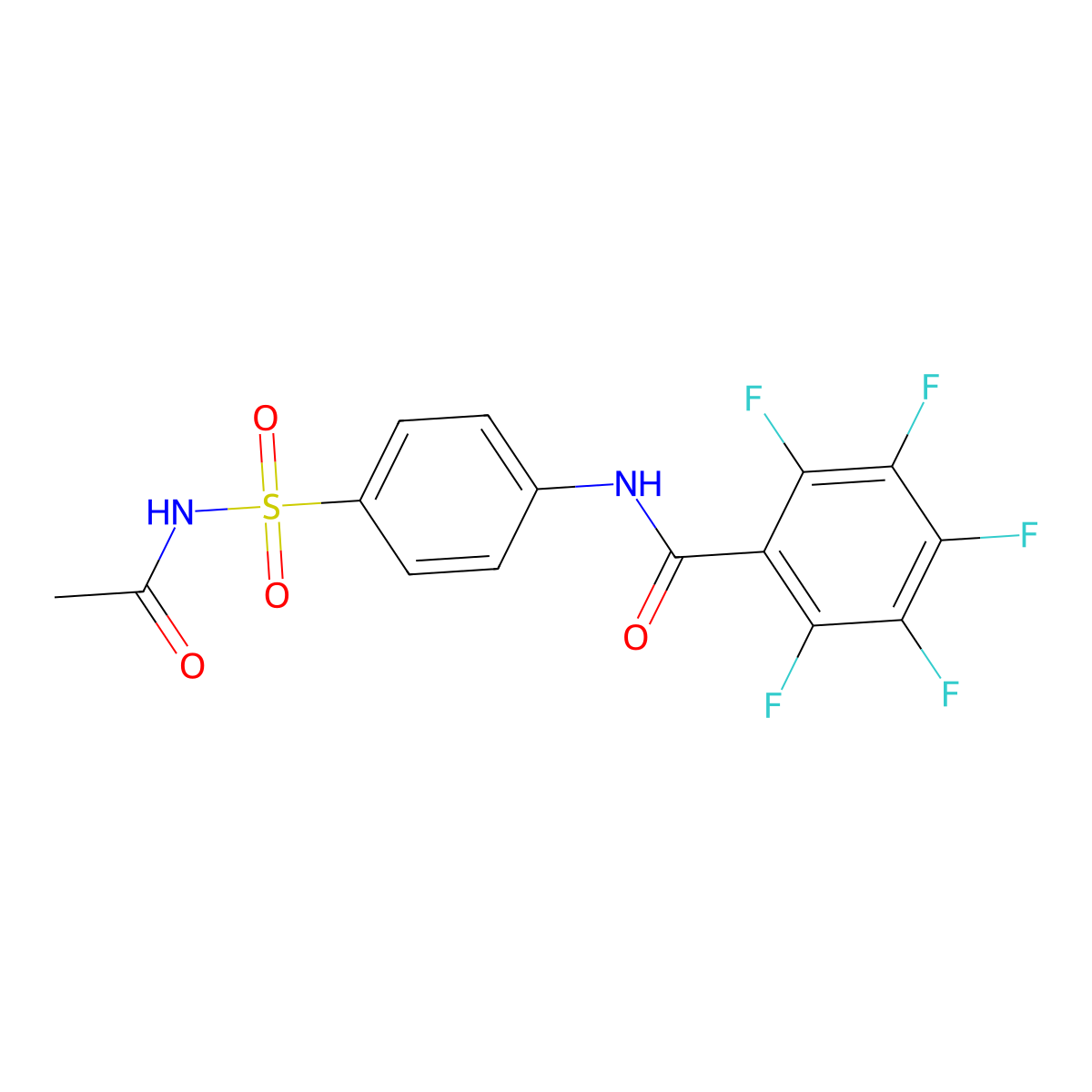 N-[4-(acetylsulfamoyl)phenyl]-2,3,4,5,6-pentafluorobenzamide molecular structure, CAS 320599-35-7