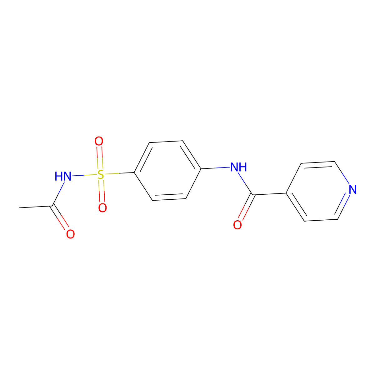 N-[4-(acetylsulfamoyl)phenyl]pyridine-4-carboxamide molecular structure, CAS 320599-39-1
