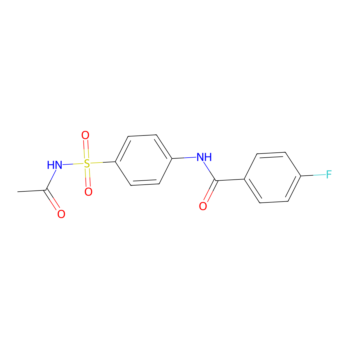 N-[4-(acetylsulfamoyl)phenyl]-4-fluorobenzamide molecular structure, CAS 320599-47-1