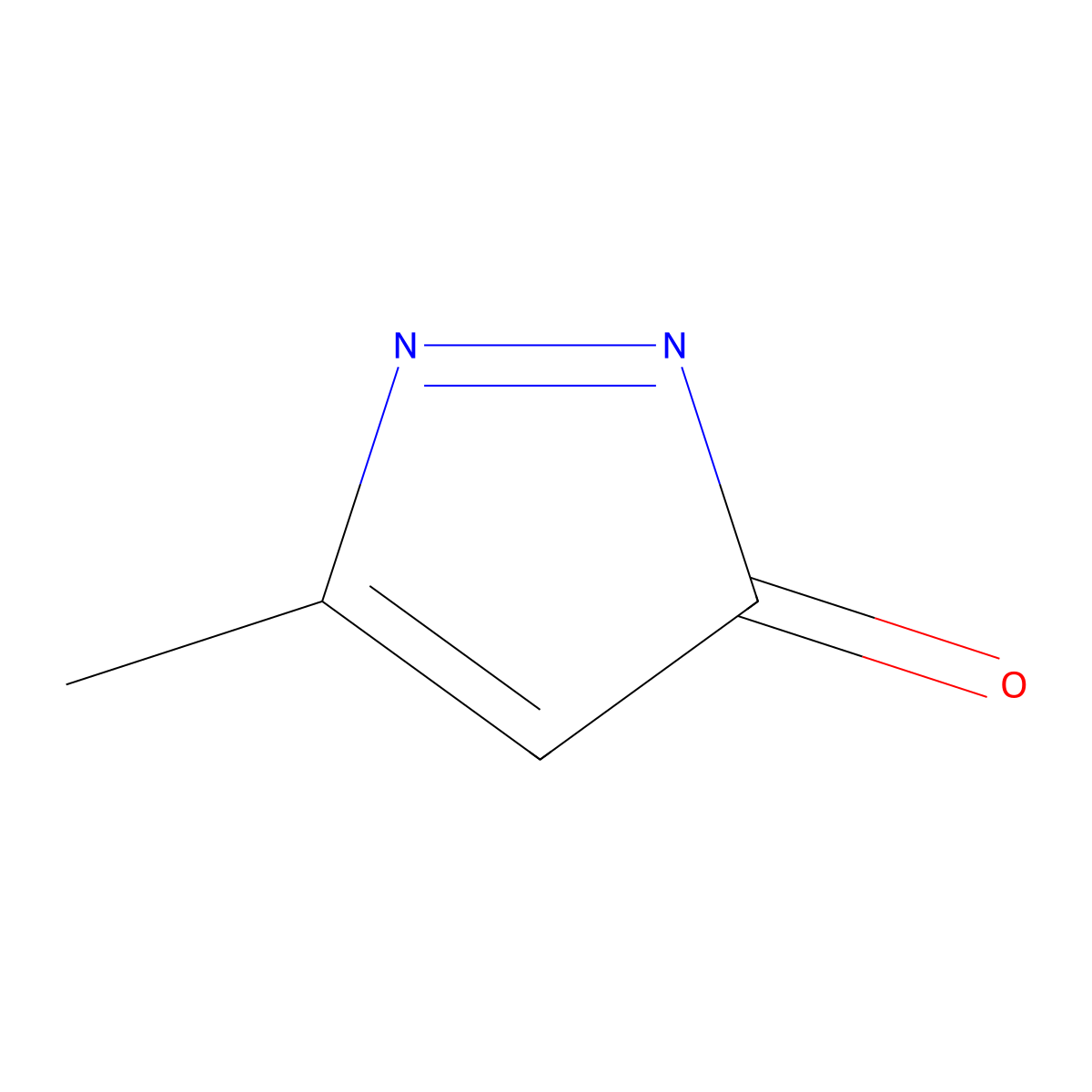 5-Methyl-3H-pyrazol-3-one molecular structure, CAS 3206-39-1