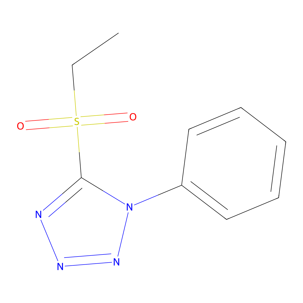 5-Ethylsulfonyl-1-phenyl-1H-tetrazole molecular structure, CAS 3206-46-0