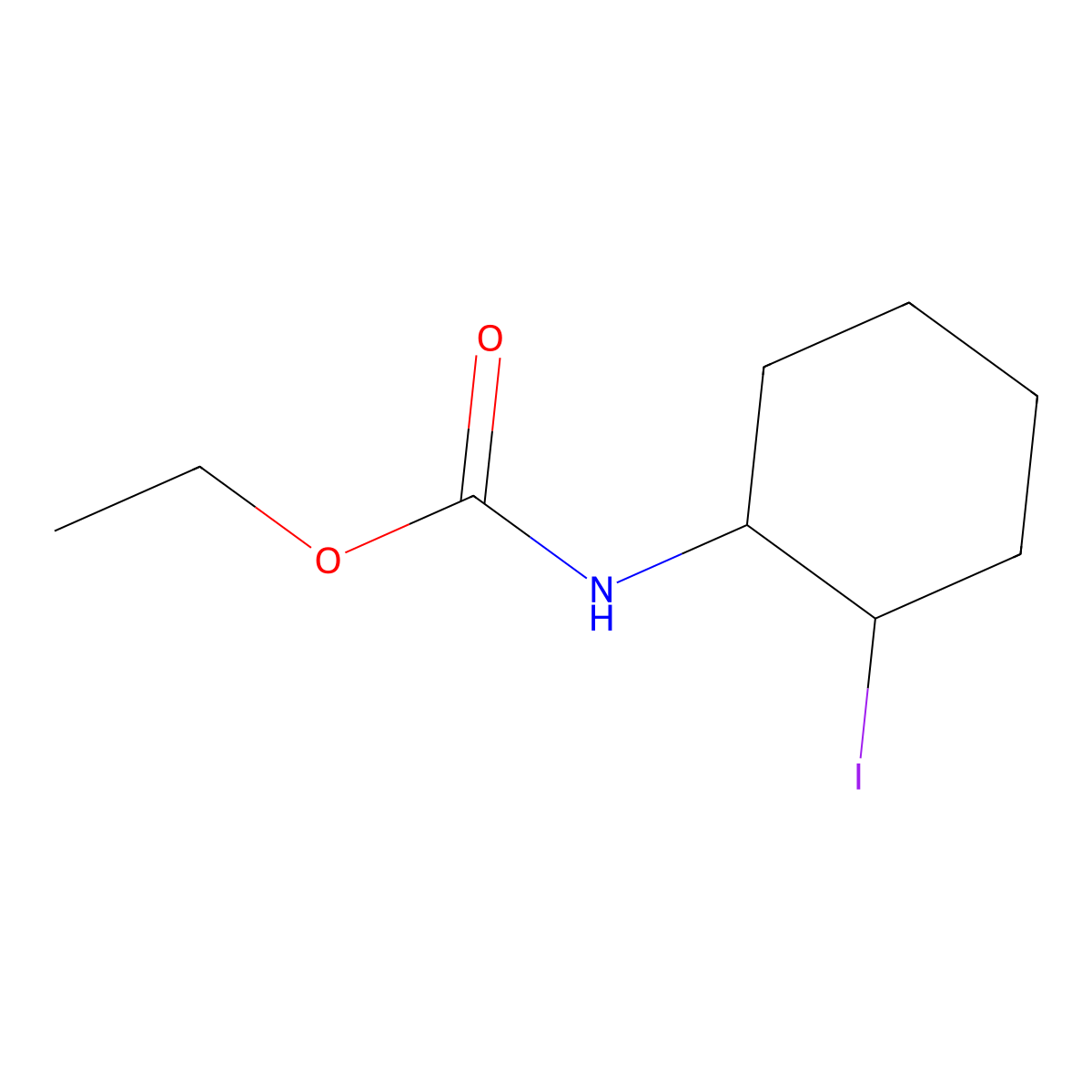 ethyl N-(2-iodocyclohexyl)carbamate molecular structure, CAS 320600-08-6