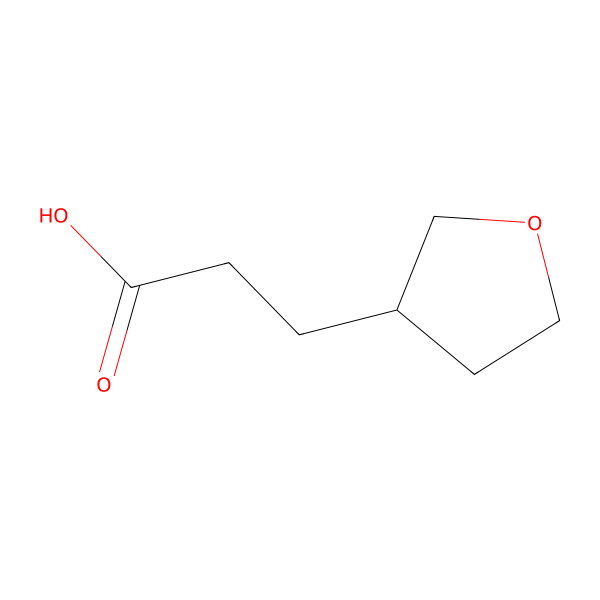 3-(Oxolan-3-yl)propanoic acid molecular structure, CAS 320601-71-6
