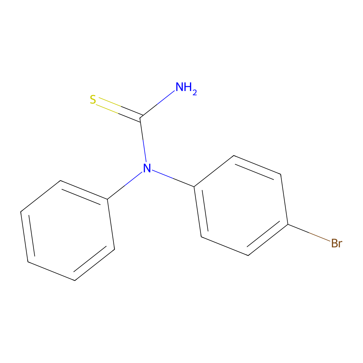 Thiourea, N-(4-bromophenyl)-N'-phenyl- molecular structure, CAS 32062-69-4