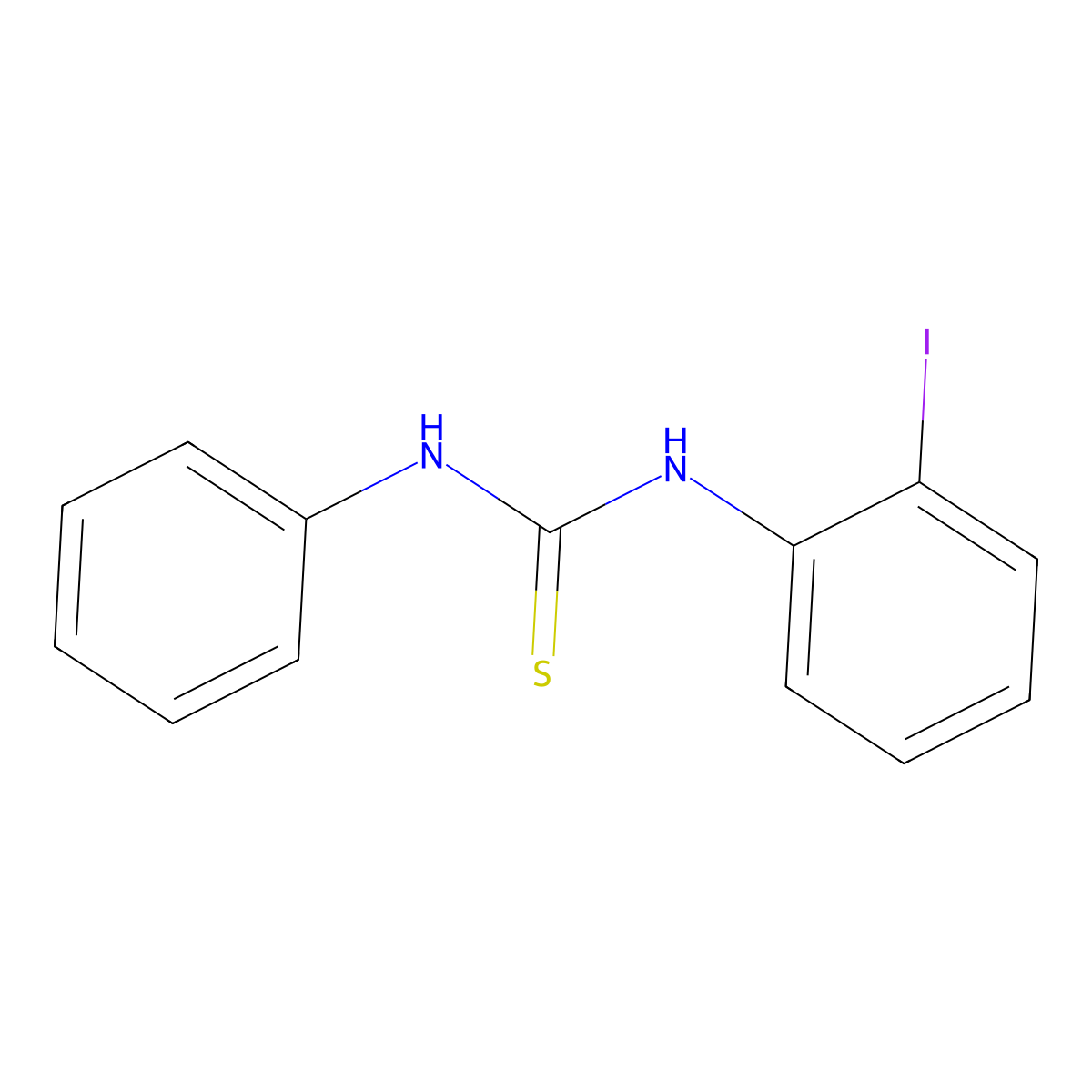 1-(2-Iodophenyl)-3-phenylthiourea molecular structure, CAS 32062-70-7
