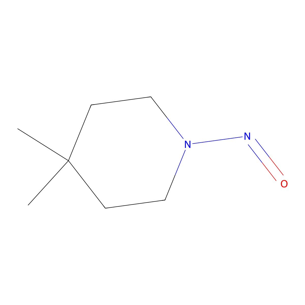 4,4-Dimethyl-1-nitrosopiperidine molecular structure, CAS 32062-81-0