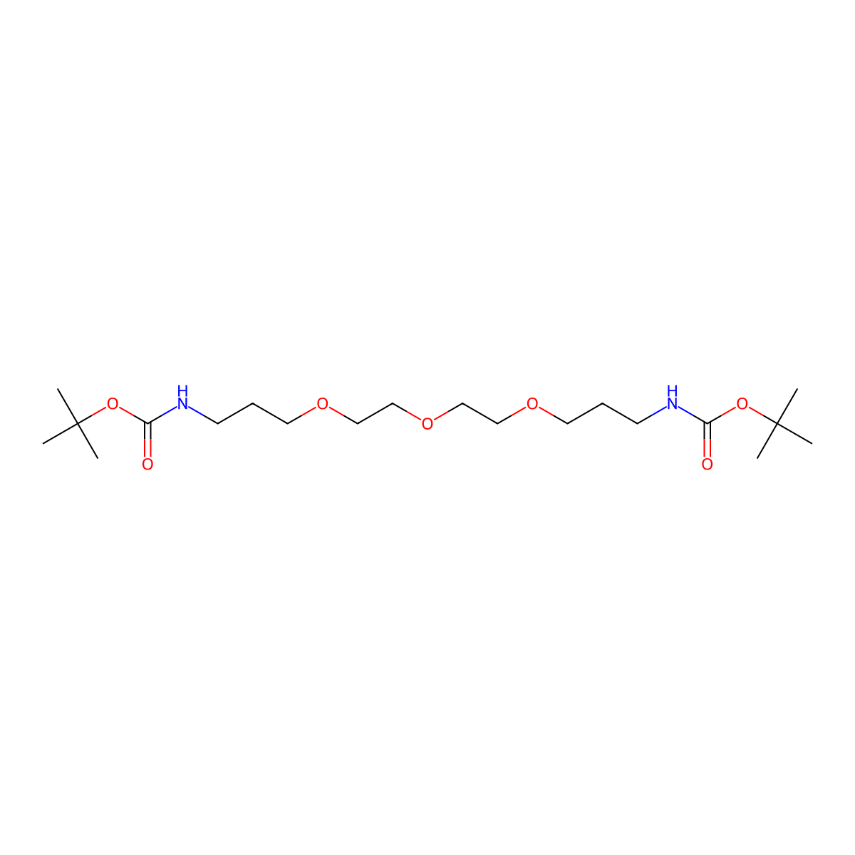 6,9,12-Trioxa-2,16-diazaheptadecanedioic acid, 1,17-bis(1,1-dimethylethyl)ester molecular structure, CAS 320635-20-9