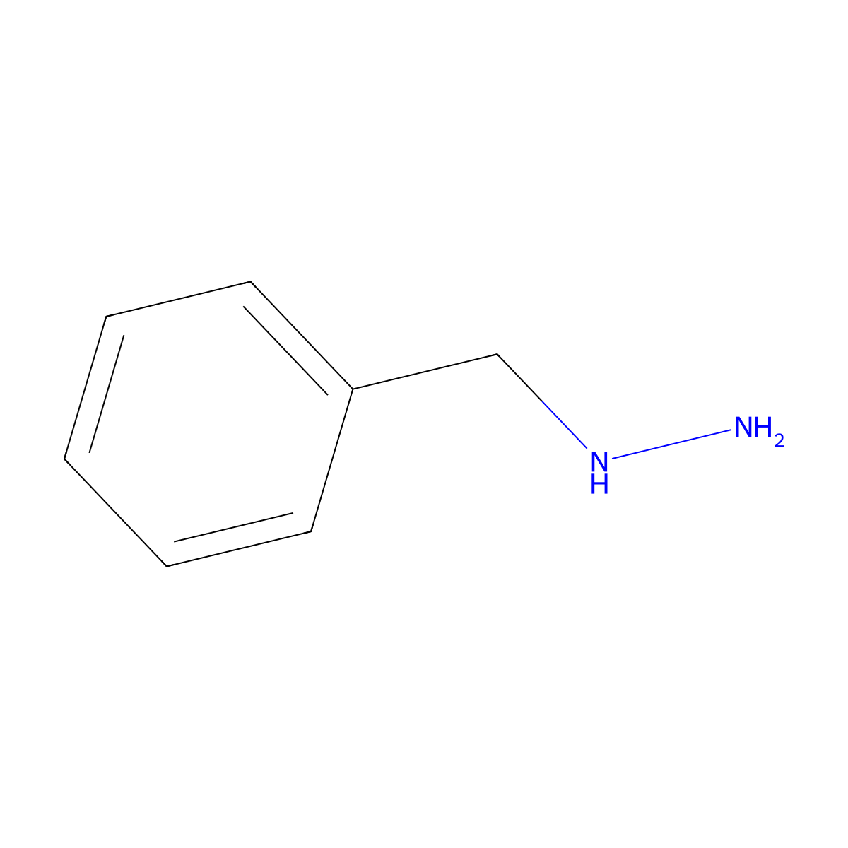 (Phenylmethyl)hydrazine molecular structure, CAS 32064-65-6