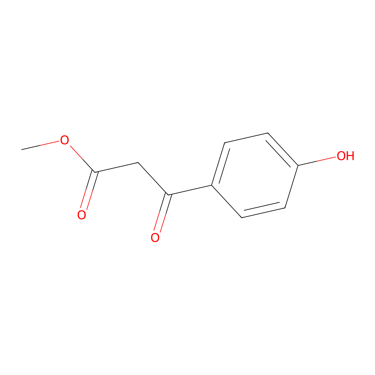 Methyl (4-Hydroxybenzoyl)acetate molecular structure, CAS 32066-29-8