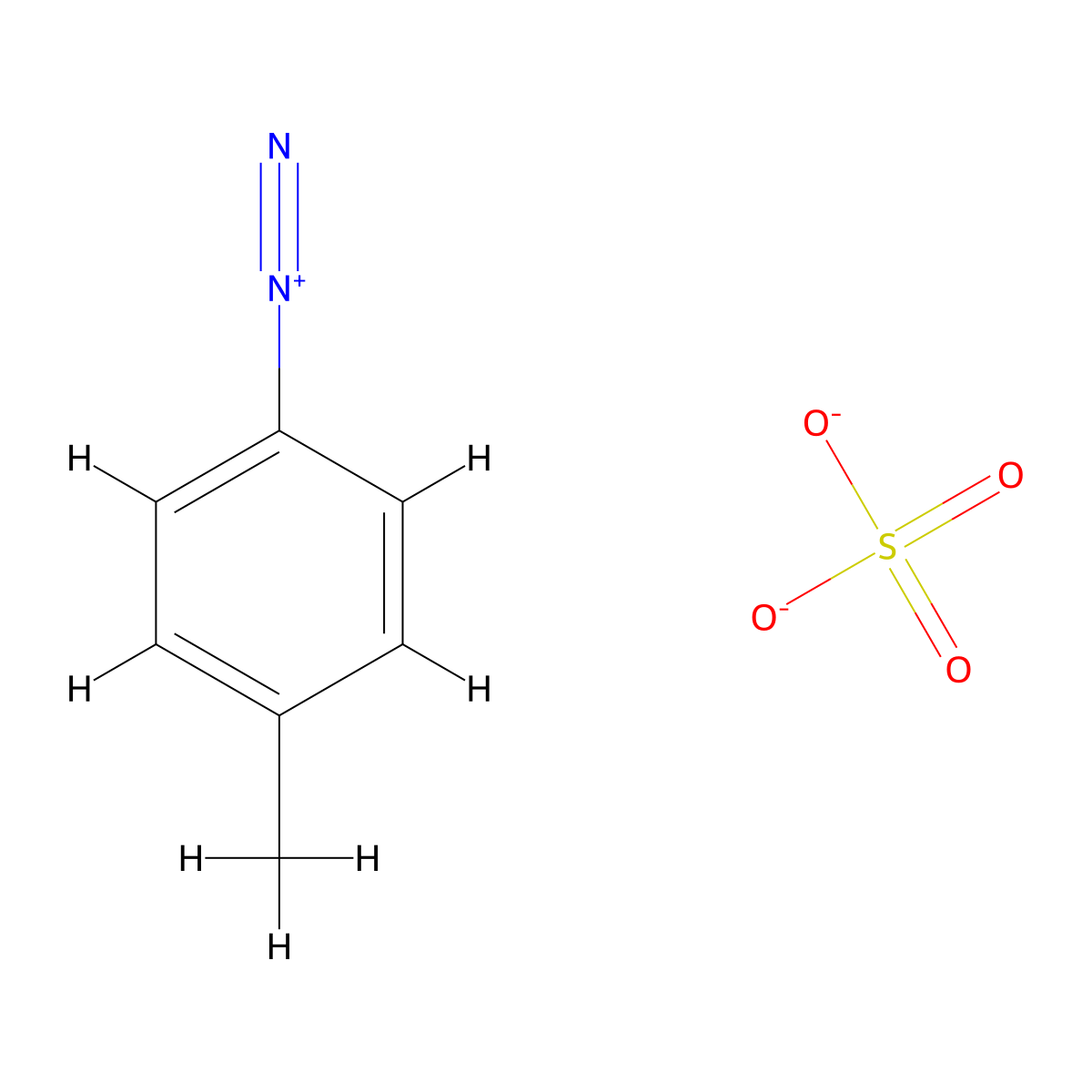 4-(Methyl)benzenediazonium sulfate molecular structure, CAS 32066-79-8