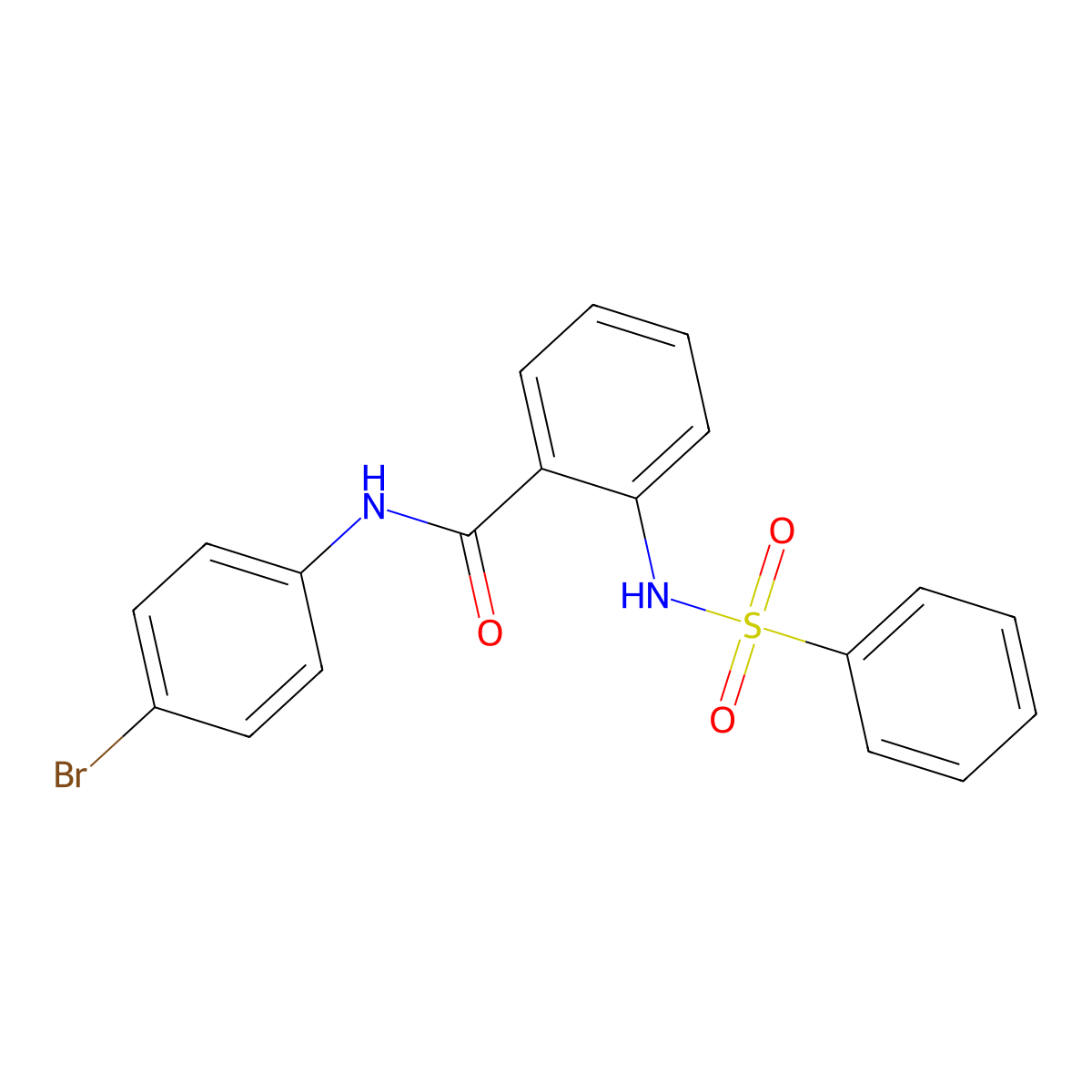 2-(benzenesulfonamido)-N-(4-bromophenyl)benzamide molecular structure, CAS 320715-44-4