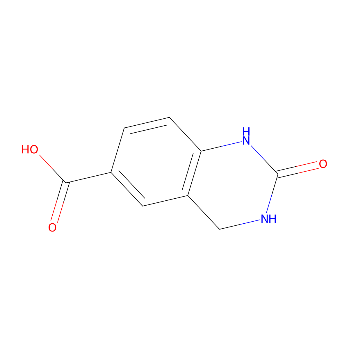 2-Oxo-1,2,3,4-tetrahydroquinazoline-6-carboxylic acid molecular structure, CAS 320727-00-2