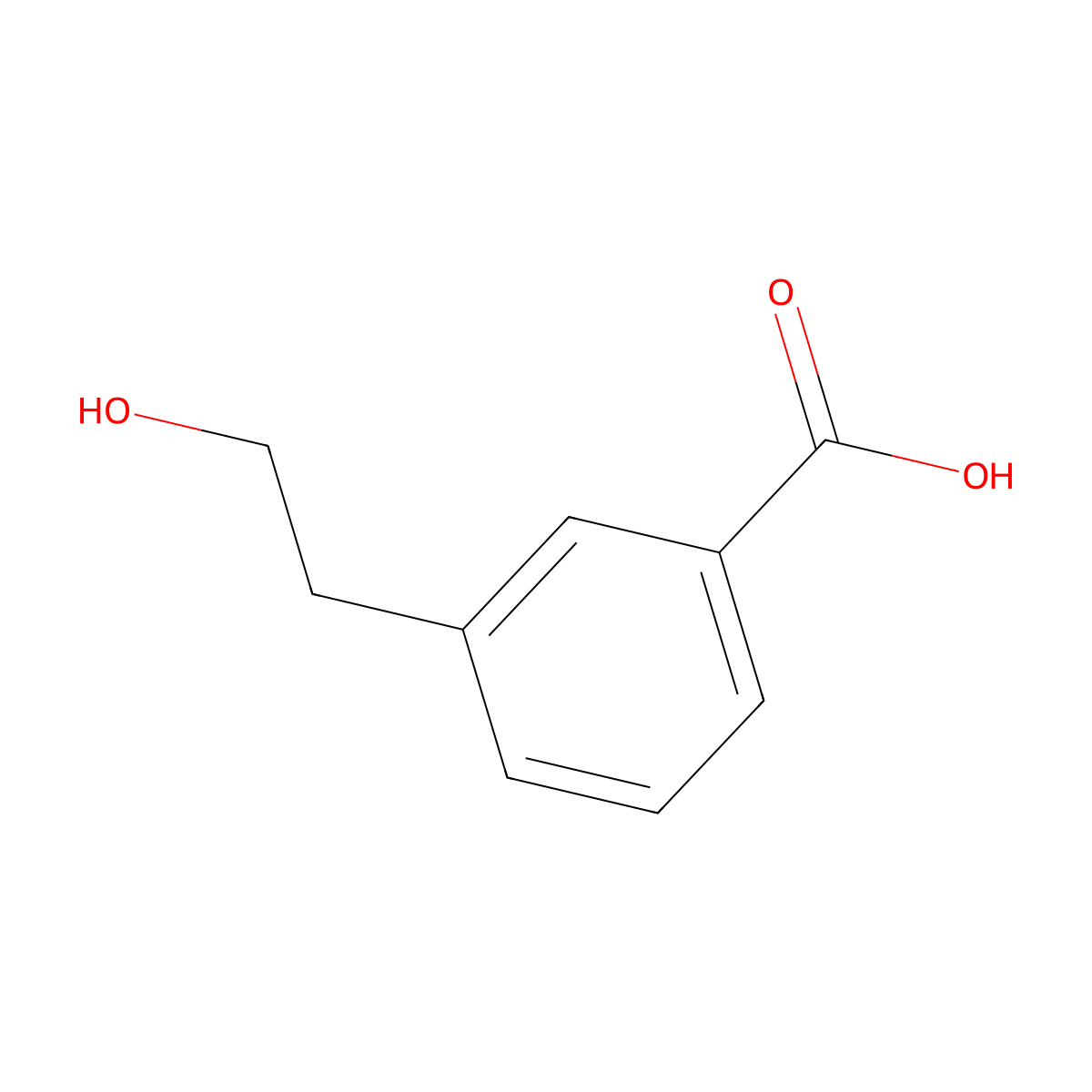 3-(2-Hydroxyethyl)benzoic acid molecular structure, CAS 320730-08-3
