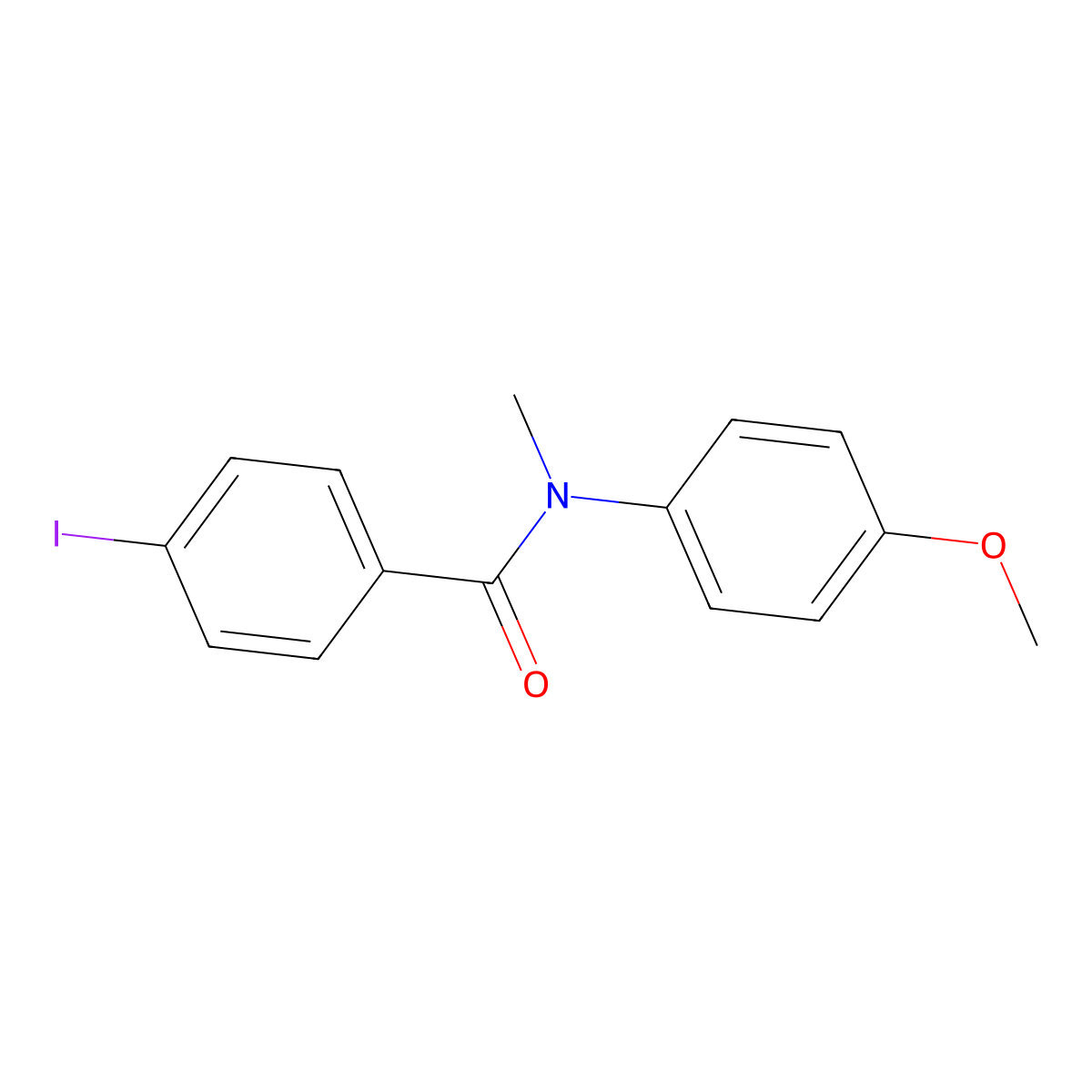 4-iodo-N-(4-methoxyphenyl)-N-methylbenzamide molecular structure, CAS 320734-40-5