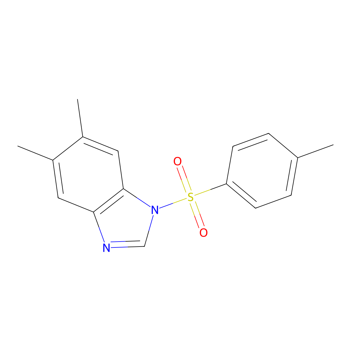 5,6-dimethyl-1-[(4-methylphenyl)sulfonyl]-1H-benzimidazole molecular structure, CAS 320740-72-5