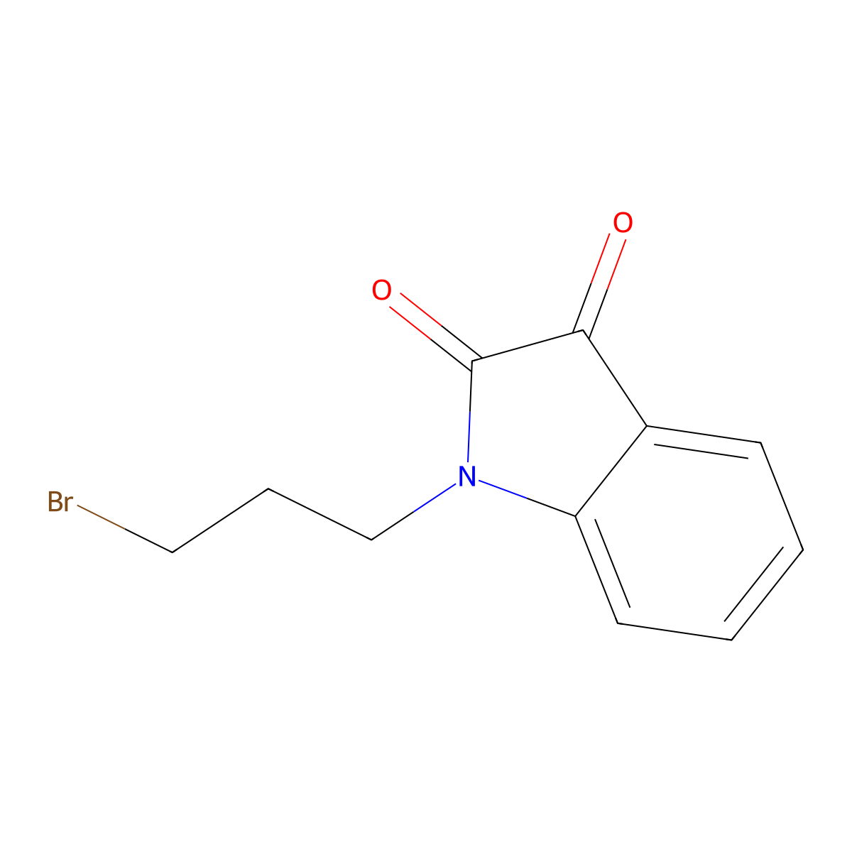 1-(3-bromopropyl)-1H-indole-2,3-dione molecular structure, CAS 320741-36-4
