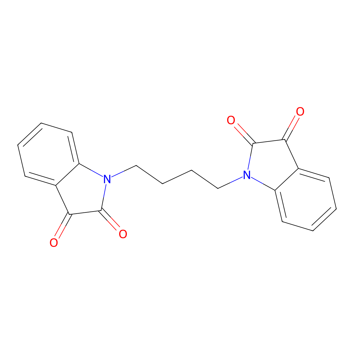 1,1'-(1,4-Butanediyl)bis(1H-indole-2,3-dione) molecular structure, CAS 320741-37-5
