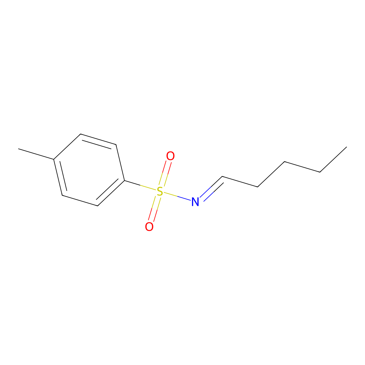 4-methyl-N-pentylidenebenzenesulfonamide molecular structure, CAS 320750-67-2