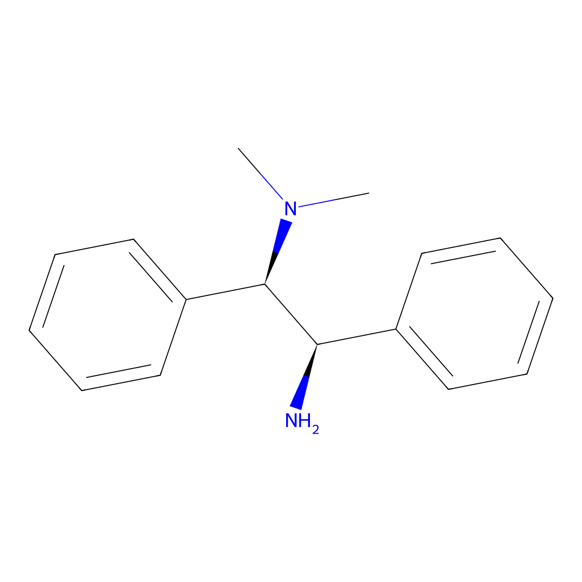(1R,2R)-N1,N1-Dimethyl-1,2-diphenylethane-1,2-diamine molecular structure, CAS 320778-96-9