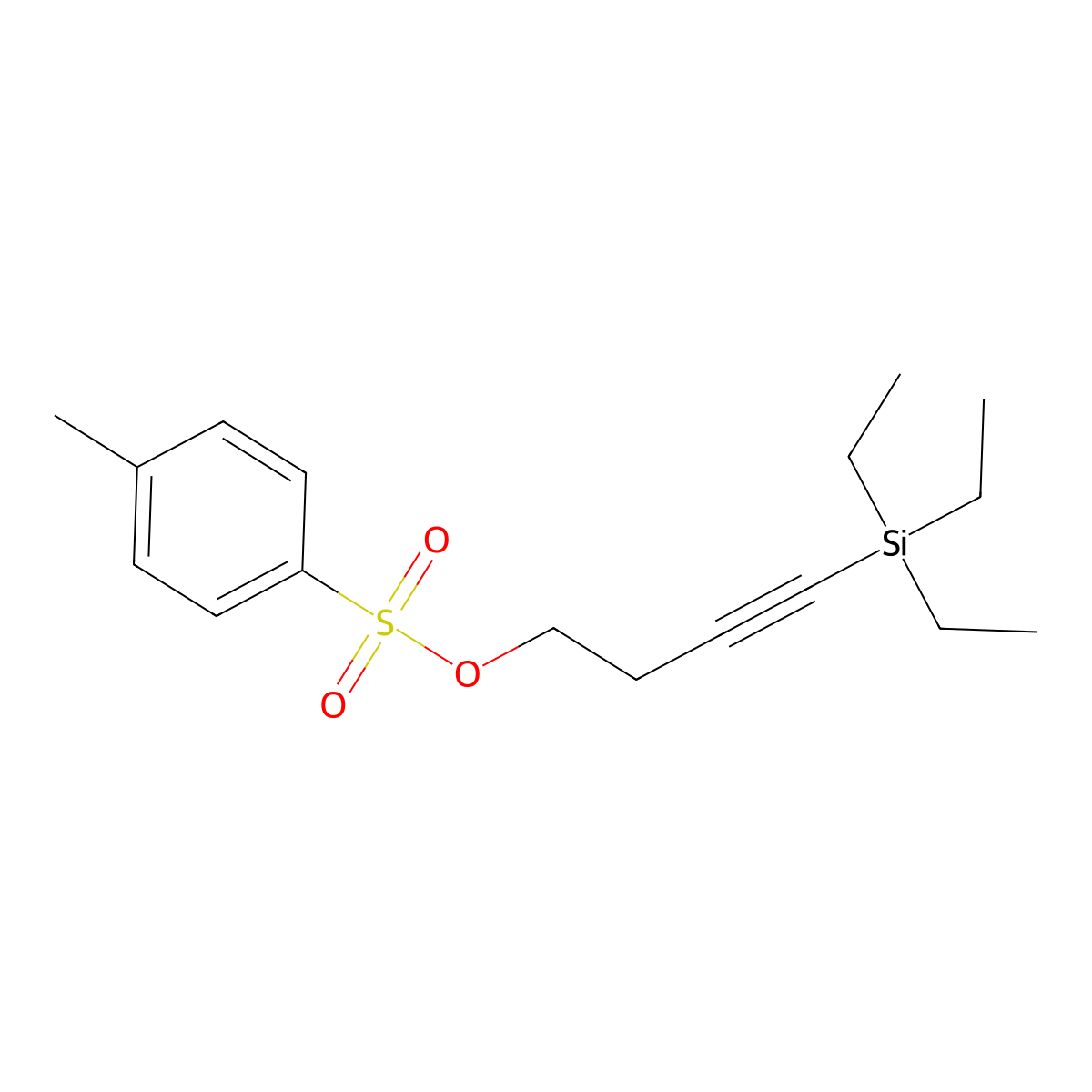 4-(Triethylsilyl)but-3-yn-1-yl 4-methylbenzene-1-sulfonate molecular structure, CAS 320782-27-2