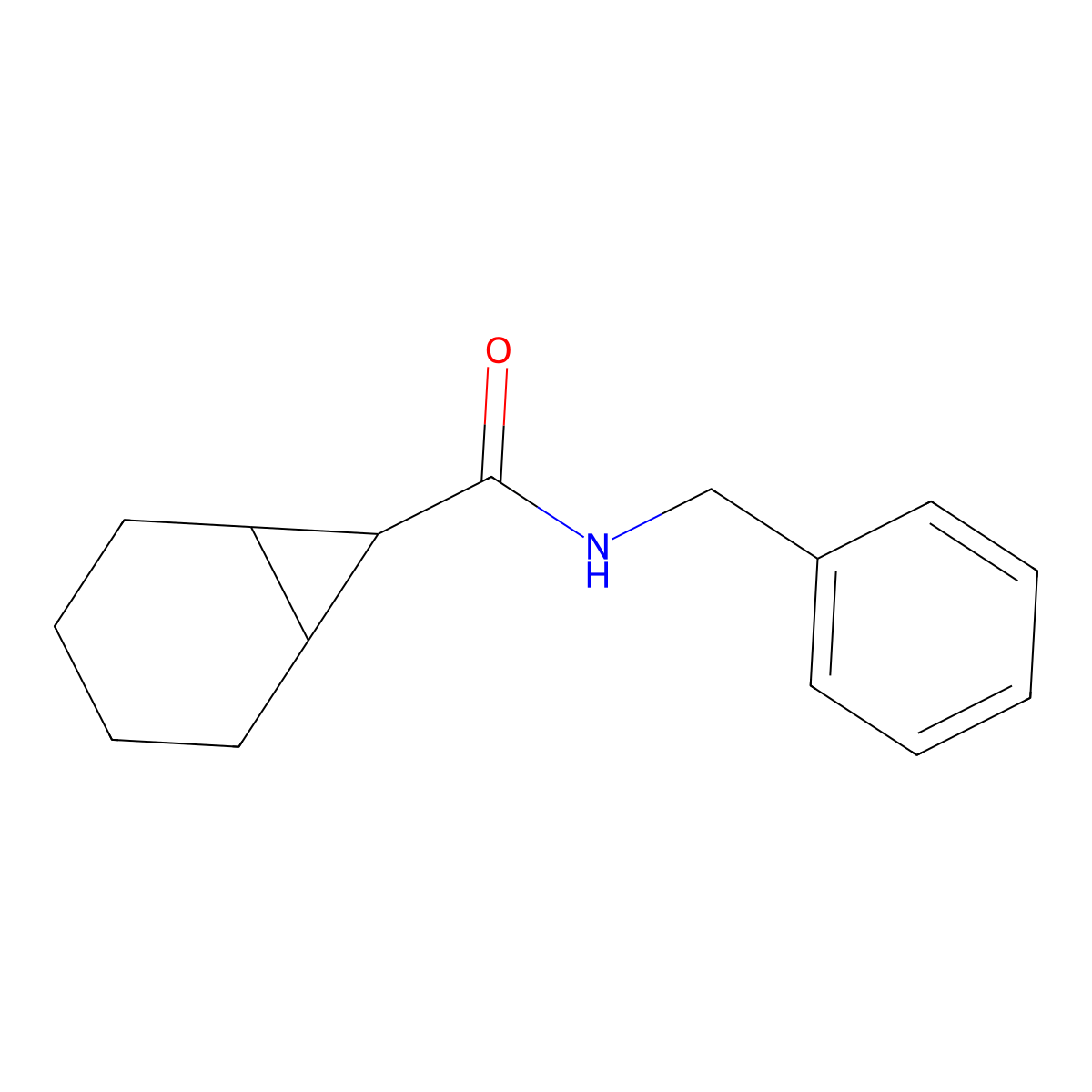 N-benzylbicyclo[4.1.0]heptane-7-carboxamide molecular structure, CAS 320784-70-1