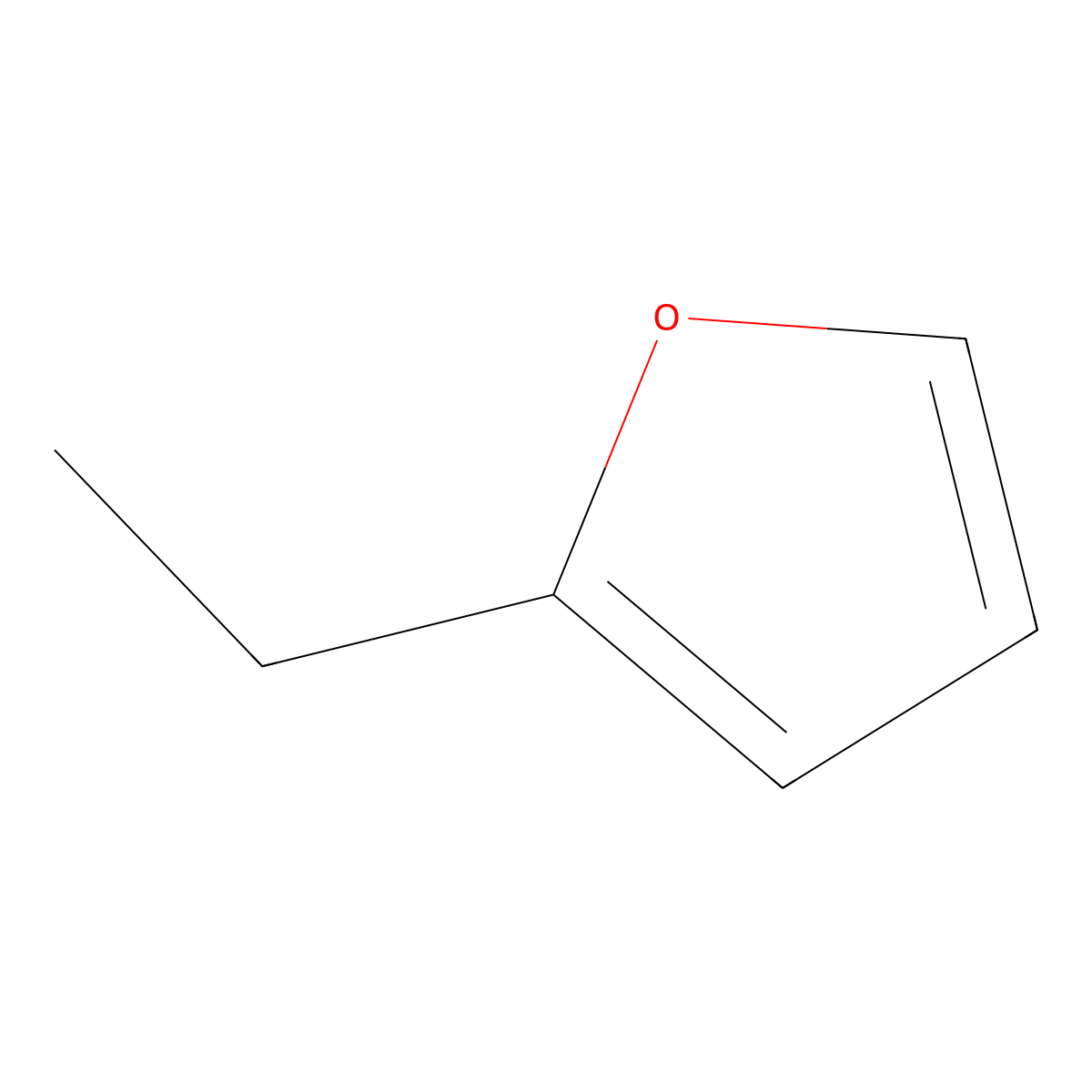 2-Ethylfuran molecular structure, CAS 3208-16-0