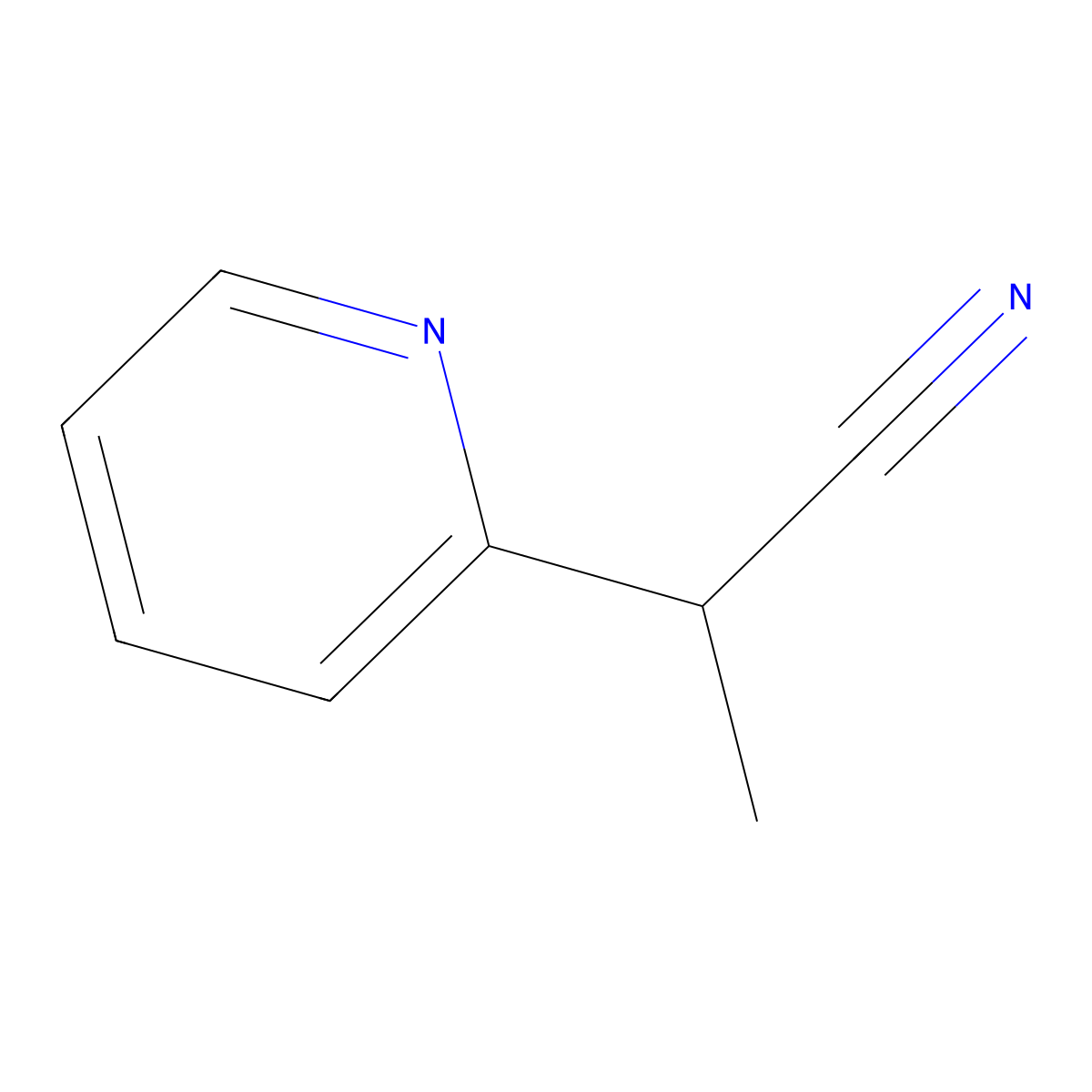2-(Pyridin-2-YL)propanenitrile molecular structure, CAS 32081-57-5