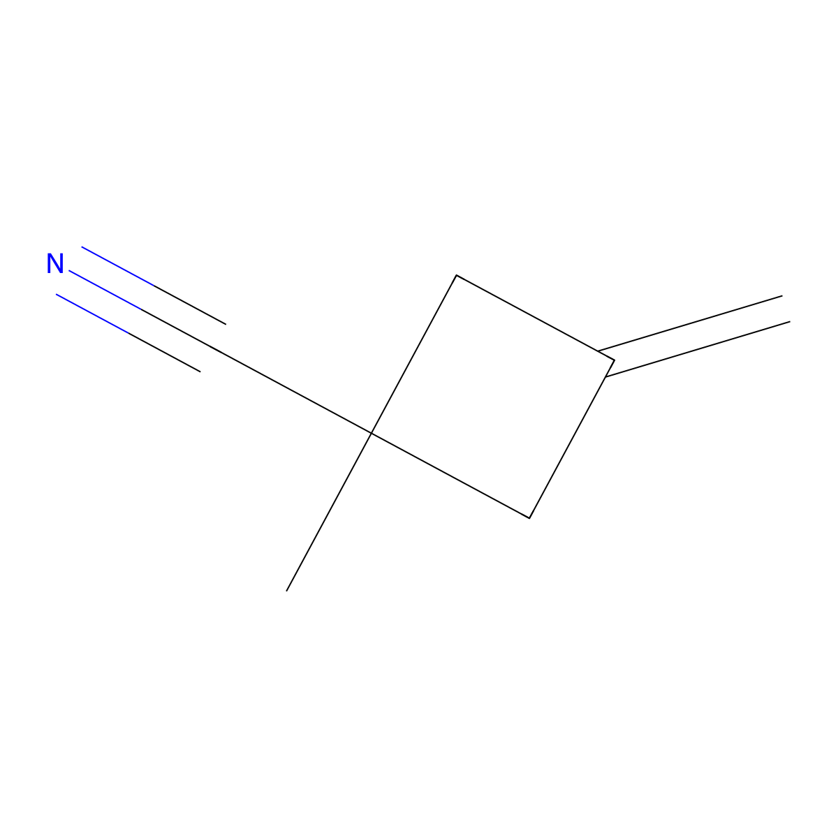 1-Methyl-3-methylenecyclobutanecarbonitrile molecular structure, CAS 32082-16-9