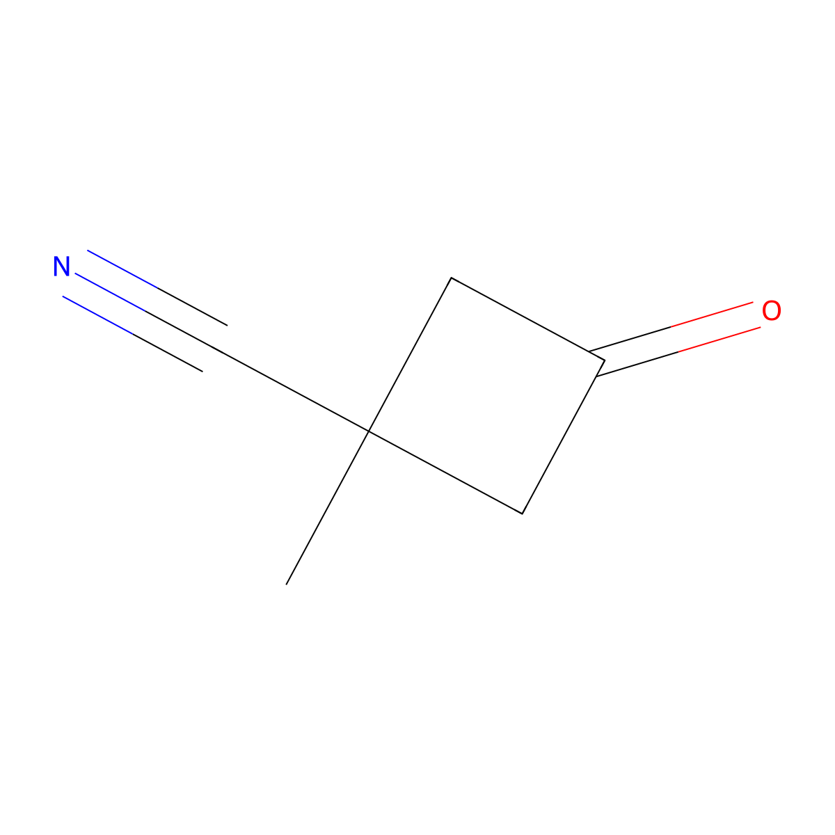 1-Methyl-3-oxocyclobutane-1-carbonitrile molecular structure, CAS 32082-17-0