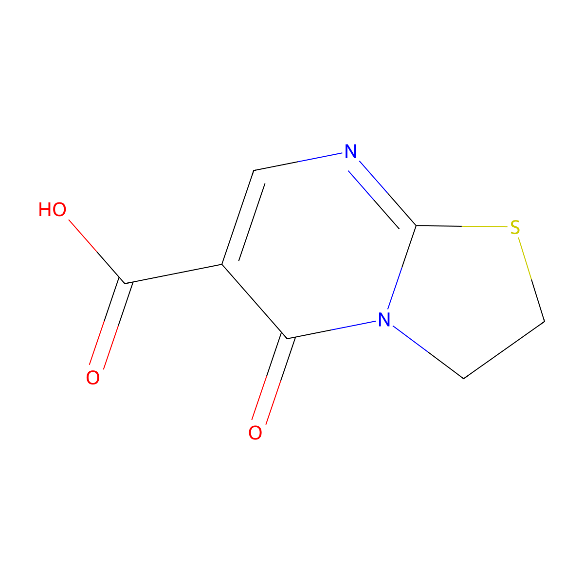 2,3-Dihydro-5-oxo-5H-thiazolo(3,2-a)pyrimidine-6-carboxylic acid molecular structure, CAS 32084-55-2