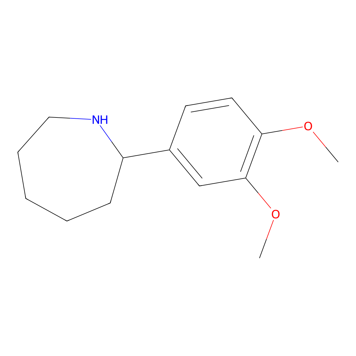 2-(3,4-Dimethoxyphenyl)azepane molecular structure, CAS 32084-81-4