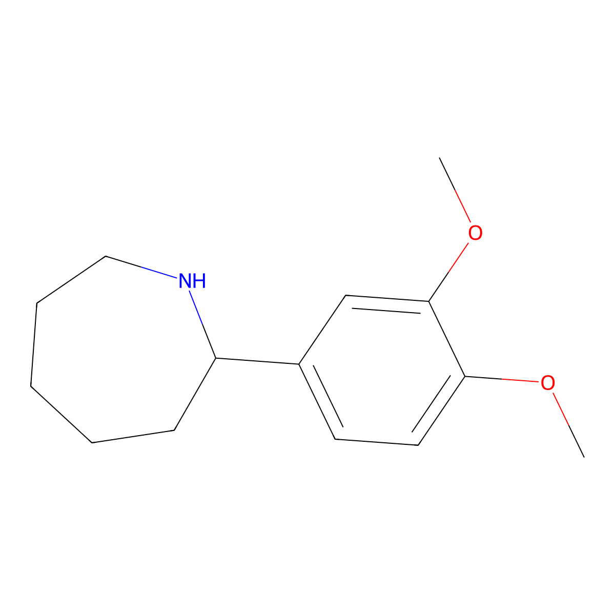2-(3,4-Dimethoxyphenyl)azepane molecular structure, CAS 32084-81-4