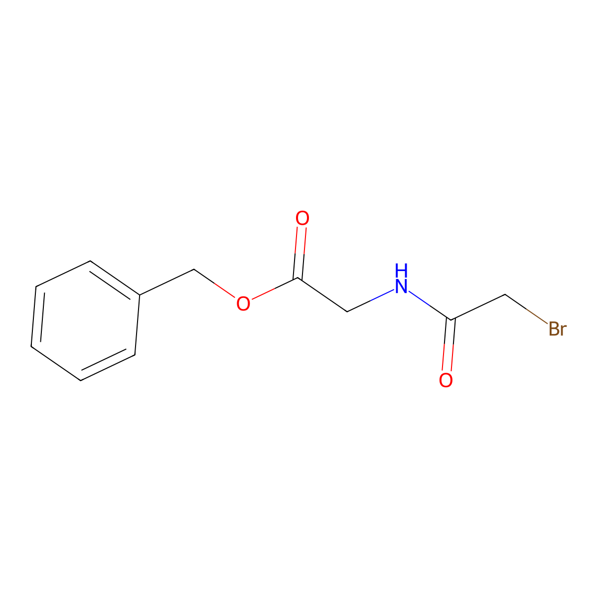 Benzyl 2-(2-bromoacetamido)acetate molecular structure, CAS 32085-73-7