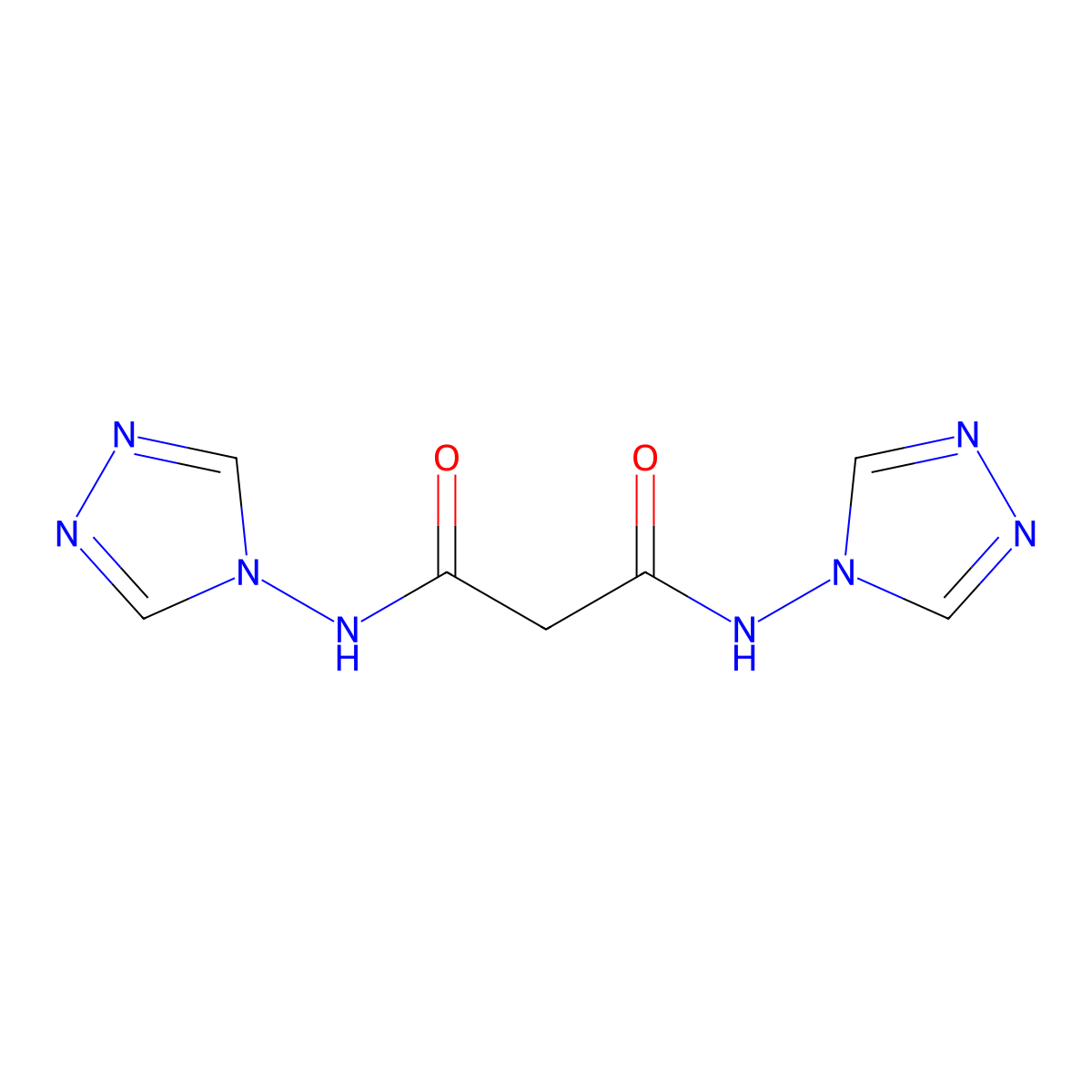 N,N'-di(4H-1,2,4-triazol-4-yl)propanediamide molecular structure, CAS 32086-64-9