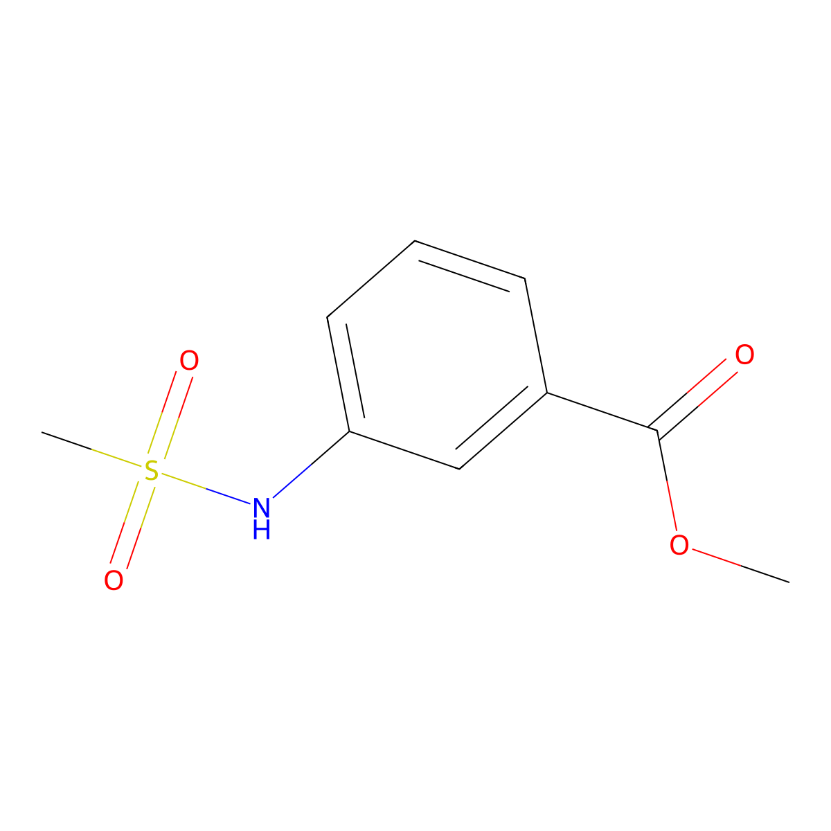 Methyl 3-methanesulfonamidobenzoate molecular structure, CAS 32087-05-1