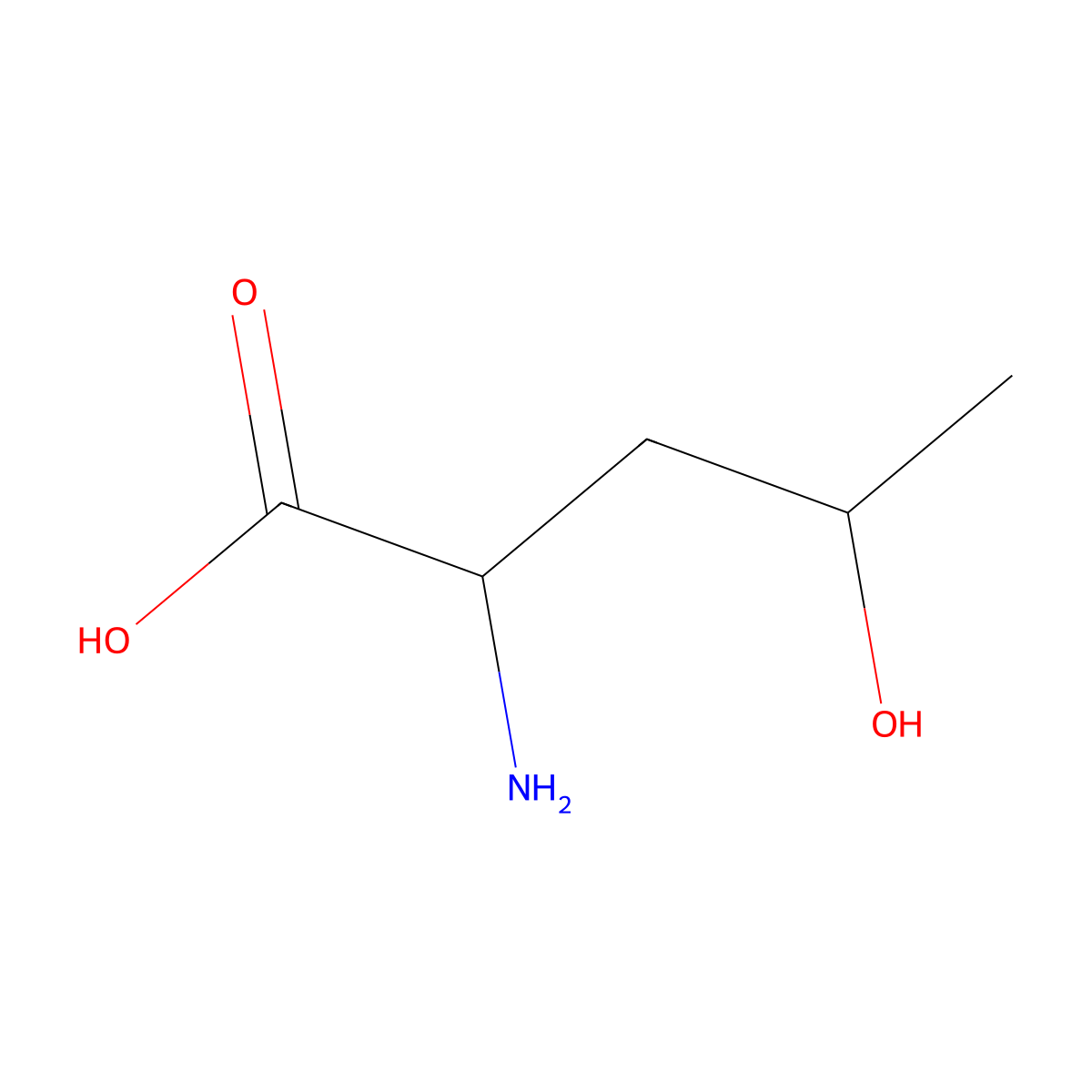 2-Amino-4-hydroxypentanoic acid molecular structure, CAS 3209-39-0